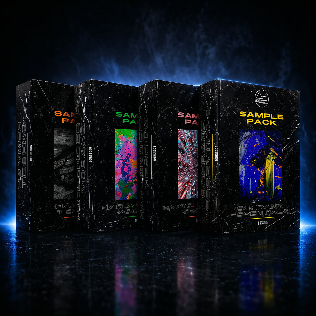 Ultimate Hard Techno Bundle 4 Packs 1000 Samples - Darkground Records